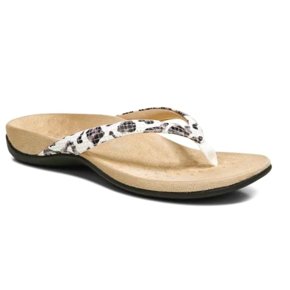 VIONIC Pre-Owned Women’s DillonToe post white leopard Flip Flop US Size 8.5-9 - Picture 8 of 9
